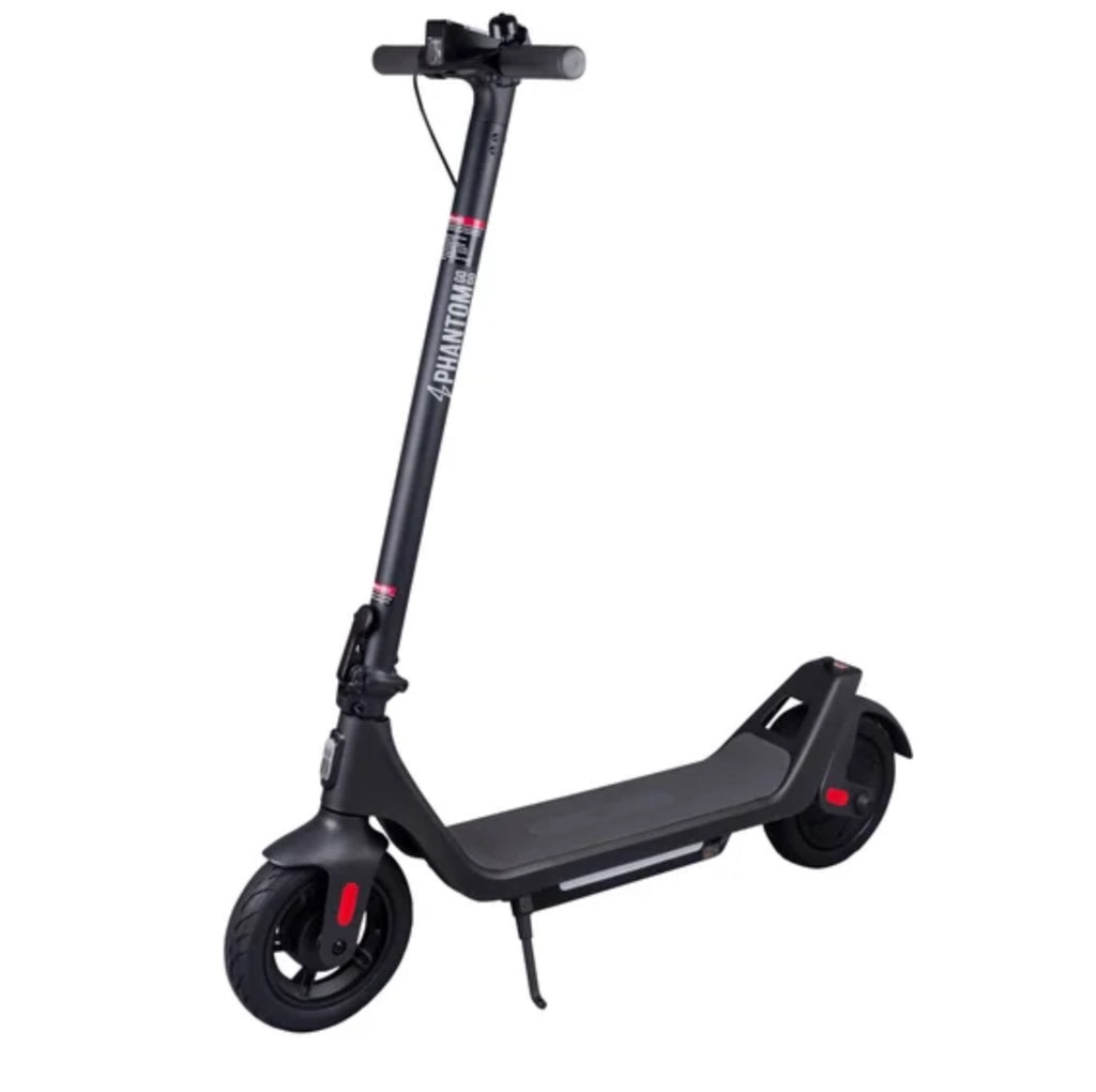 Black electric scooter on a white background