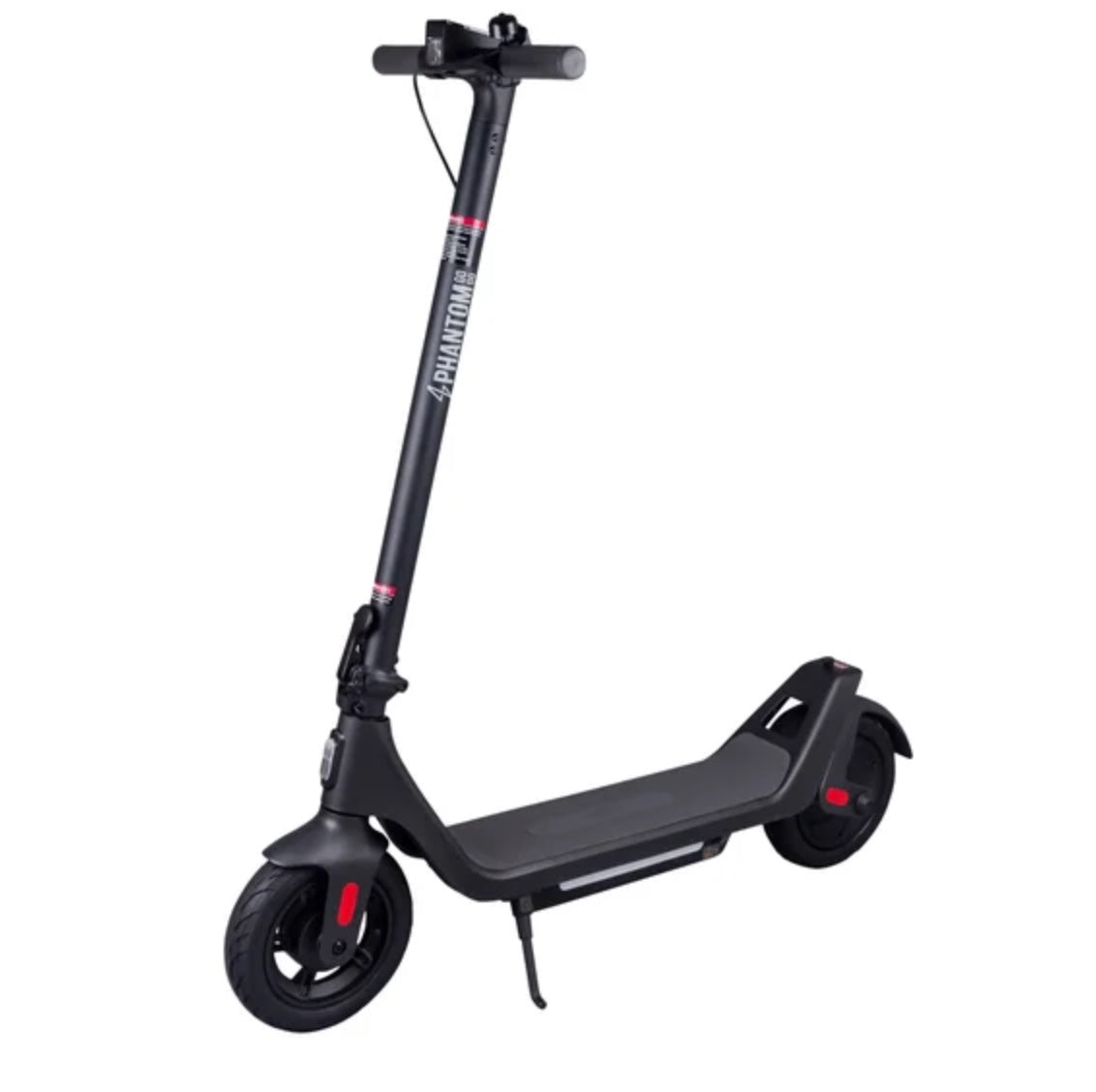 Black electric scooter on a white background
